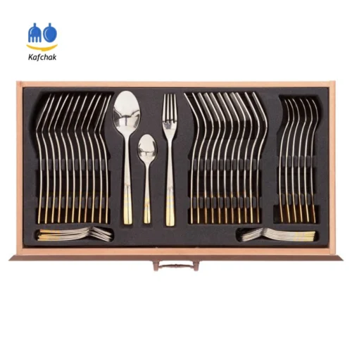 ست قاشق چنگال ناب استیل