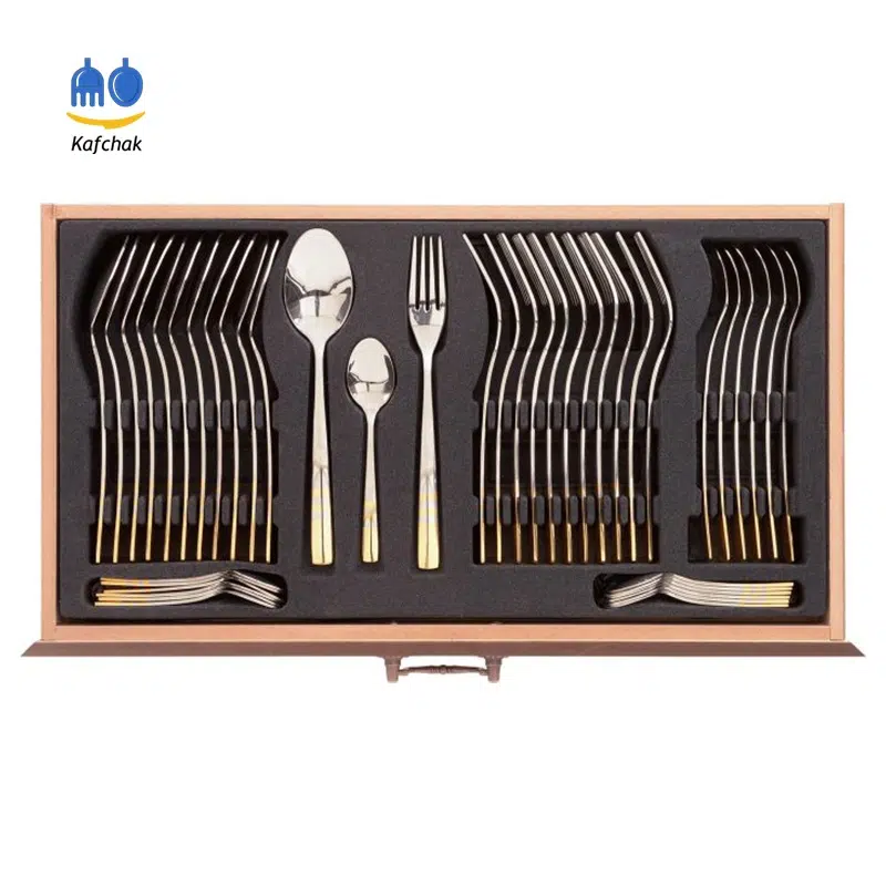 florance-86part003 ست قاشق چنگال ناب استیل