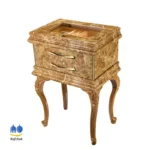 کنسول قاشق چنگال شاینیکس - مدل سلطنتی - پایه دار - رنگ ماربل قهوه‌ای