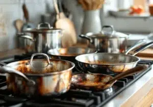 دلایل سیاه شدن ظروف استیل و سرویس قابلمه استیل