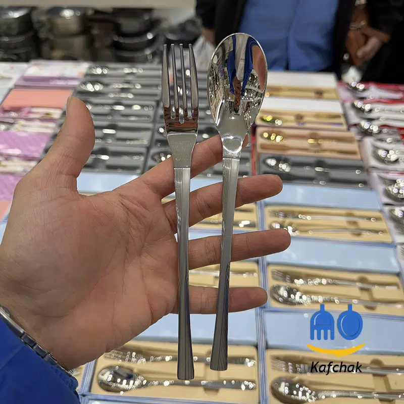 spoon-fork-romanzo-matte-sg-desing-1 قاشق چنگال برند رومانزو - مدل طرح اس جی - استیل مات - تصویر 1