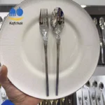 قاشق چنگال برند یونیک - مدل سیتی خط دار - استیل براق - Image 3